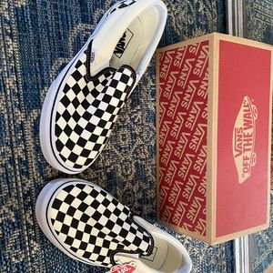 Vans checkerboard classic slip on sneakers